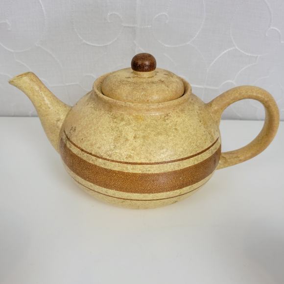 Kitchen Set One Size Brown Natural Terracotta Earthen Teapot, Creamer, Sugar - Picture 4 of 12